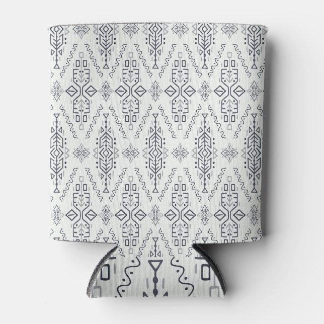 Rafraîchisseur Pour Canette Boho Ethnique : Trendy Hand-Drawn Seamless. (Devant)