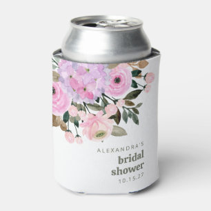Rafraîchisseur Pour Canette Boho Lavande Rose Floral Aquarelle Baby Shower de 