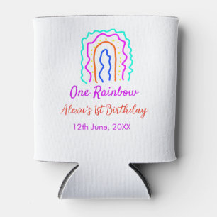 Rafraîchisseur Pour Canette Boho Rainbow un anniversaire enfants brillant rétr