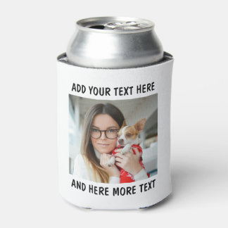 Rafraîchisseur Pour Canette Boisson Douce Blanche avec Photo et Texte ou Nom P