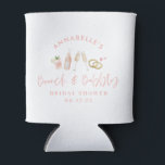 Rafraîchisseur Pour Canette Boissons d'aquarelle brunch et douche à bulles nup<br><div class="desc">Champagne rose girly moderne et cocktails bachelorette fête de douche de mariée favoriser</div>