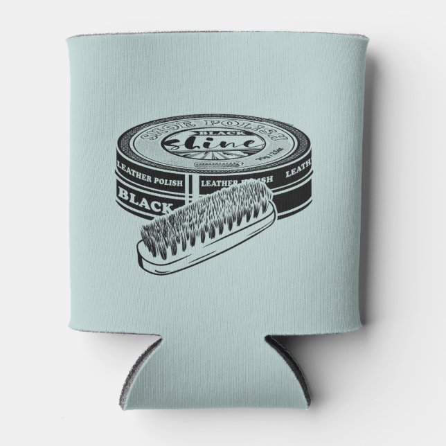 Rafraîchisseur Pour Canette Boite de cirage à chaussures noires (Devant)