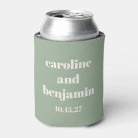 Bold Sage Green Chic Mariage moderne Personnalisé