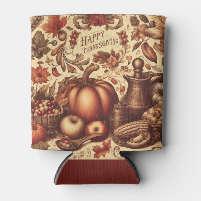 Rafraîchisseur Pour Canette Bon thanksgiving vintage/classique (Devant)
