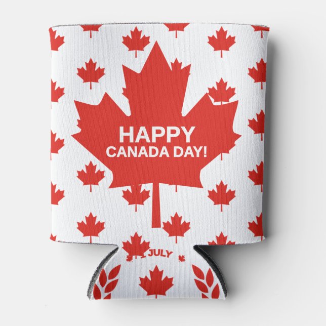 Rafraîchisseur Pour Canette Bonne fête du Canada peut refroidir (Devant)