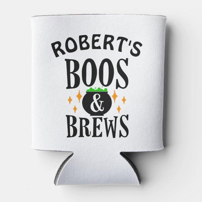 Rafraîchisseur Pour Canette Boos et brasse amusant Halloween Can Cooler (Devant)