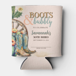Rafraîchisseur Pour Canette Boots et Bubbly Country Western Cactus Anniversair