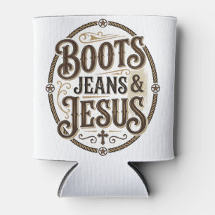 Rafraîchisseur Pour Canette Boots Jeans & Jésus Foi Occidentale Vintage