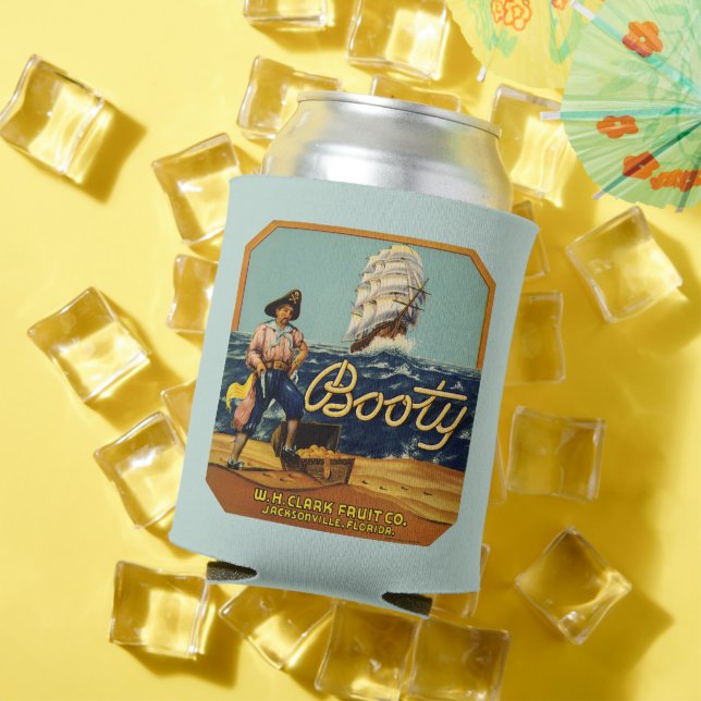 Rafraîchisseur Pour Canette Booty | Étiquette Citrus vintage (Été in situ)