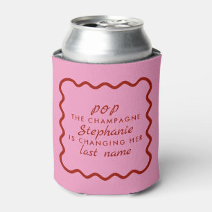 Rafraîchisseur Pour Canette Bord rose et rouge pop la nuptiale Champagne