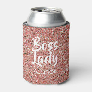 Rafraîchisseur Pour Canette Boss Lady Rose Rose Gold Parties scintillant sur m