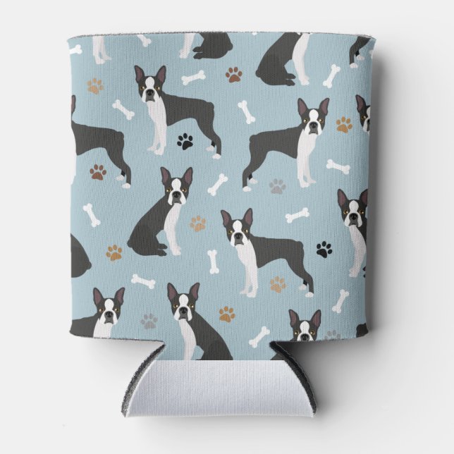 Rafraîchisseur Pour Canette Boston Terrier Bones and Paws (Devant)