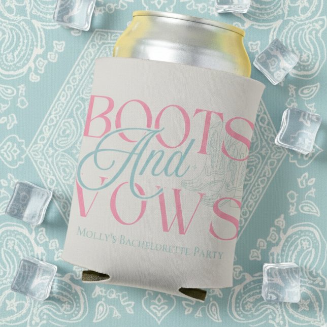Rafraîchisseur Pour Canette Bottes et promesses de mariage – Conception de l'e (Say “I do” with a western twist in this charming “Boots and Vows” design!)