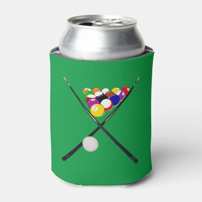 Rafraîchisseur Pour Canette Boules de billard et queues de billard (Can devant)