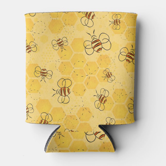 Rafraîchisseur Pour Canette Bourdonnement d'abeilles Abeilles à miel Mignonnes (Devant)