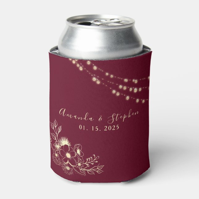 Rafraîchisseur Pour Canette Bourgogne Mariage personnalisé Can Cooler (Can devant)
