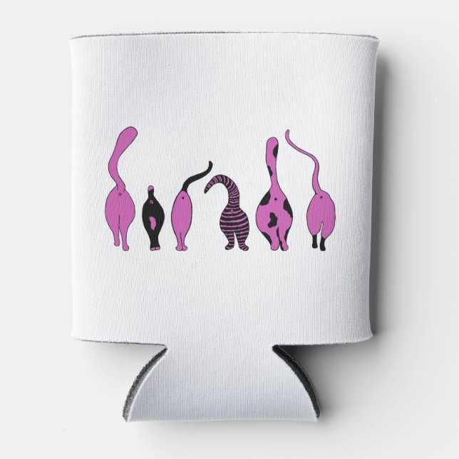 Rafraîchisseur Pour Canette Boutons de chat violet (Devant)