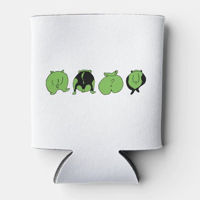 Rafraîchisseur Pour Canette Boutons de hamster vert (Devant)