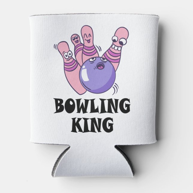 Rafraîchisseur Pour Canette Bowling King Childrens fête d'anniversaire (Devant)