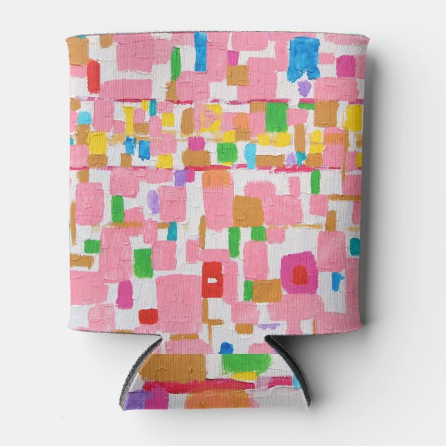 Rafraîchisseur Pour Canette Bracelet couleur acrylique : toile blanche (Devant)