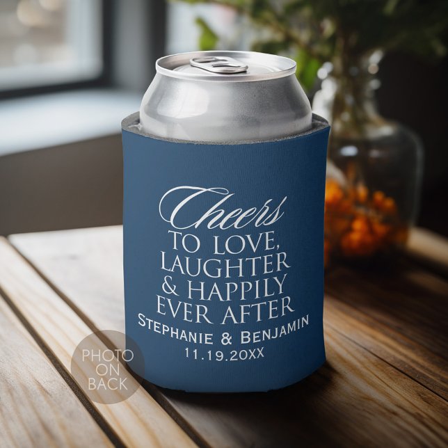 Rafraîchisseur Pour Canette Bravo d'aimer le rire heureux toujours après Maria (Personalized Can Cooler for wedding or anniversary party)