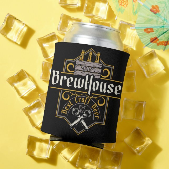 Rafraîchisseur Pour Canette BrewHouse personnalisée Meilleure bière artisanale (Été in situ)
