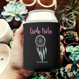 Rafraîchisseur Pour Canette Bride Tribe aquarelle Dreamcatcher Bridesmaid