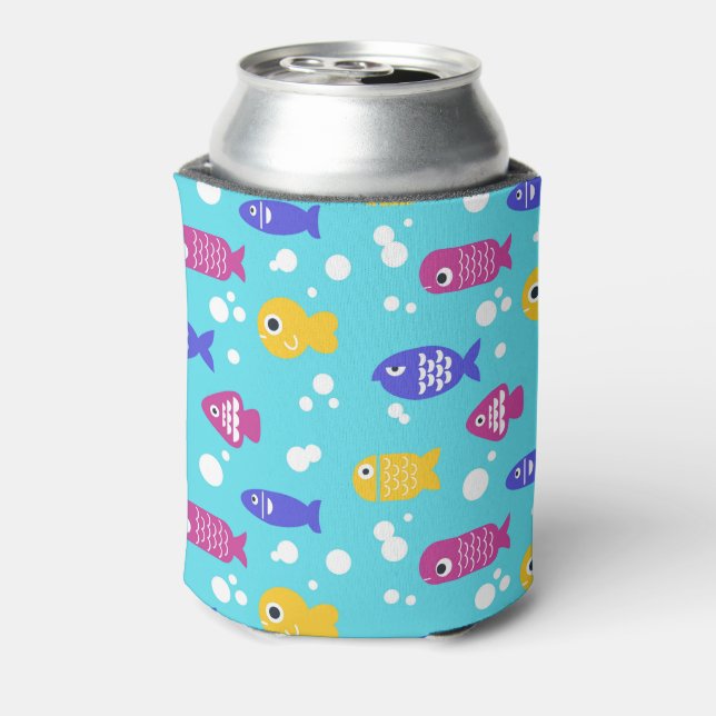 Rafraîchisseur Pour Canette Bright Colorful Cartoon Fish Pattern Blue (Can Dos)