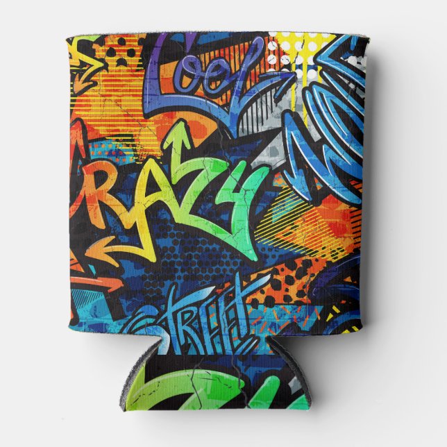 Rafraîchisseur Pour Canette Briques de graffitis : Abstrait urbain (Devant)