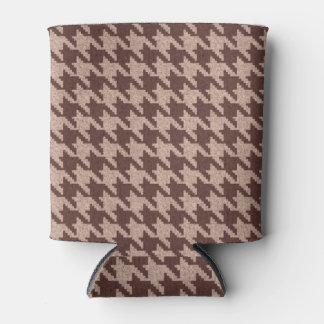 Rafraîchisseur Pour Canette Brown Houndstooth Preppy Classic Pattern