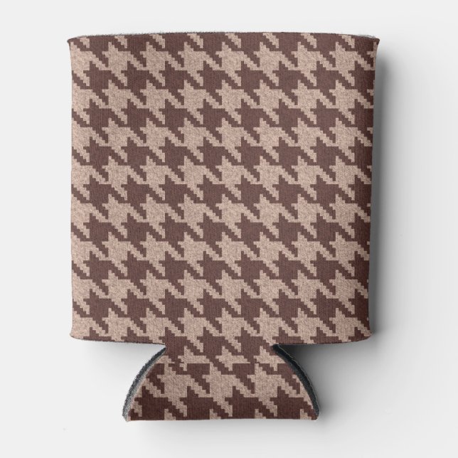 Rafraîchisseur Pour Canette Brown Houndstooth Preppy Classic Pattern (Devant)