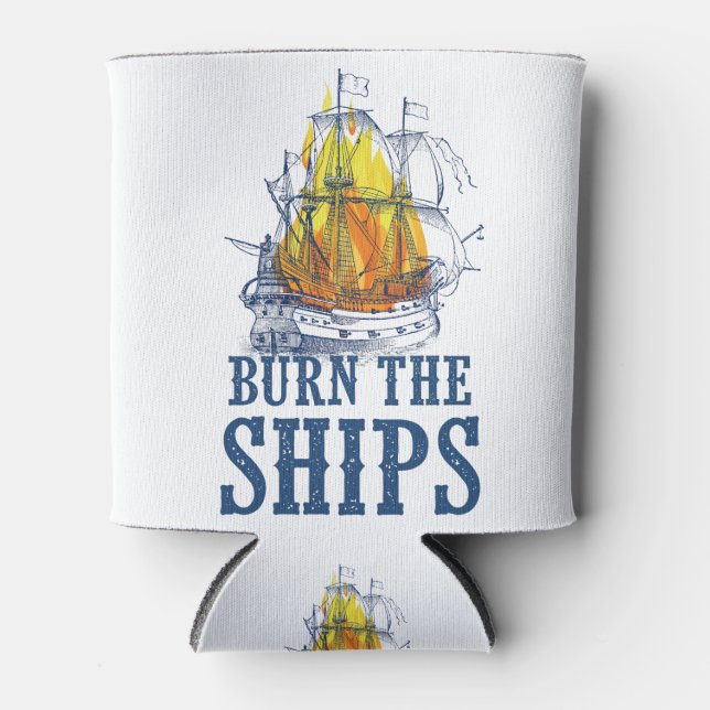 Rafraîchisseur Pour Canette Brûler les navires, Pour King et Country fan art (Devant)