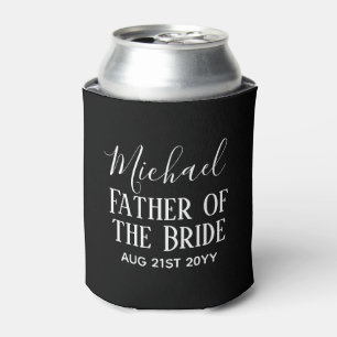 Rafraîchisseur Pour Canette BUDGET Bestman Groomsmen Cadeaux Noir Blanc