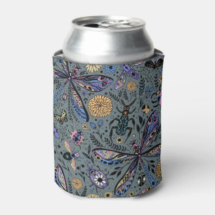 Rafraîchisseur Pour Canette Bugs de Doodle sur le gris de latte