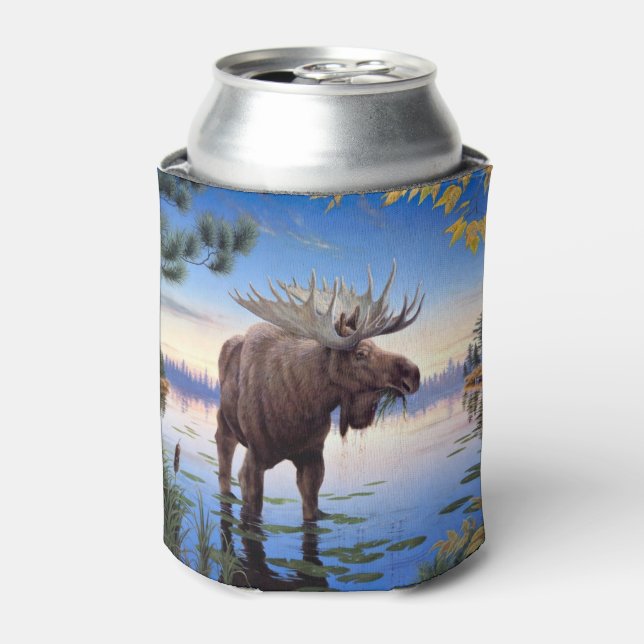 Rafraîchisseur Pour Canette Bull Moose Mountain River Scene Can Cooler (Can devant)