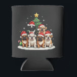 Rafraîchisseur Pour Canette Bulldog Christmas Tree Santa Hat Puppy Amateurs<br><div class="desc">arbre de Noël de chien, chiens de fête, lumières de Noël, Noël d'amoureux de les chiens, arbre de Noël de chiens, lumières enveloppées de chien, amoureux des animaux de compagnie de vacances, pack de chien de noël, esprit de noël, chiens de fête, animaux de compagnie de vacances, arbre de Noël,...</div>