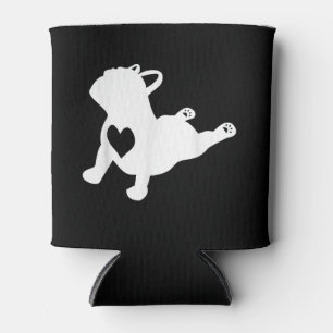 Rafraîchisseur Pour Canette Bulldog Yoga Pose Love Heart Workout