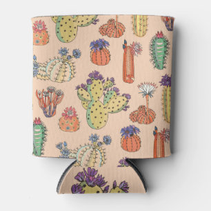 Rafraîchisseur Pour Canette Cactus Floral : Design Motif dynamique.