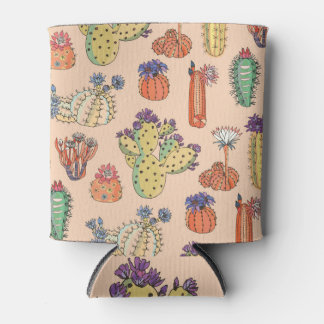 Rafraîchisseur Pour Canette Cactus Floral : Design Motif dynamique.