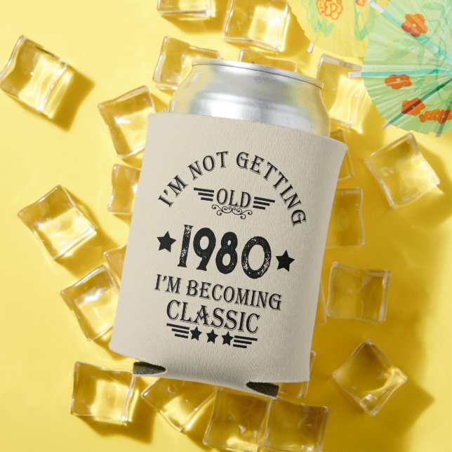 Rafraîchisseur Pour Canette Cadeau d'anniversaire vintage personnalisé (Été in situ)