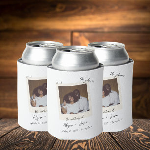 Rafraîchisseur Pour Canette Cadeau de mariage écrit à la main avec photo insta