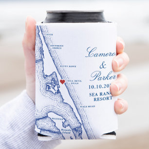 Rafraîchisseur Pour Canette Cadeau de mariage Sea Ranch Resort Kill Devil Hill