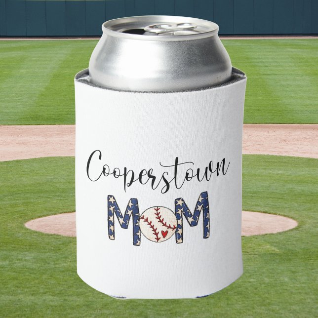 Rafraîchisseur Pour Canette Cadeau pour la mère de baseball de Cooperstown / É (Créateur téléchargé)