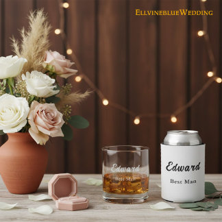 Rafraîchisseur Pour Canette Cadeau pratique de témoin de mariage minimaliste
