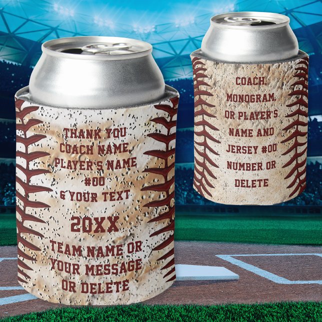 Rafraîchisseur Pour Canette Cadeaux de baseball pour joueurs et entraîneurs, B (Cheap gifts for baseball coaches. Senior night baseball gifts. Gift ideas for baseball team.)