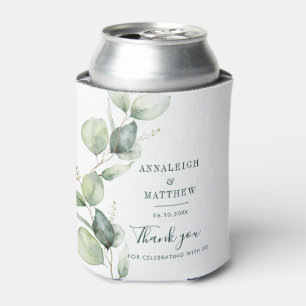 Rafraîchisseur Pour Canette Cadeaux de mariage à la verdure d'eucalyptus à l'a