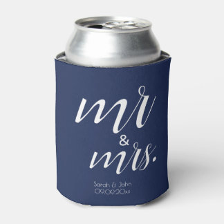 Rafraîchisseur Pour Canette Cadeaux de mariage modernes gras Navy M & Mme