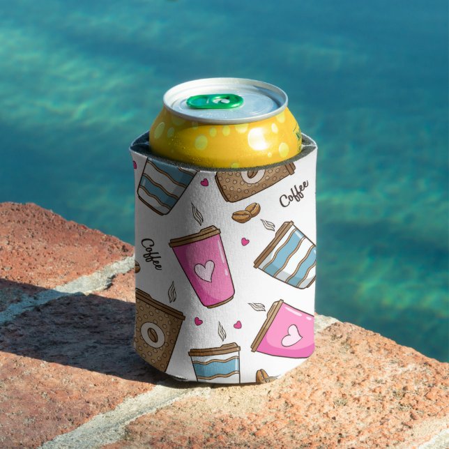 Rafraîchisseur Pour Canette Cafés, Haricots, Coeurs, Amateur De Café (Piscine in situ)