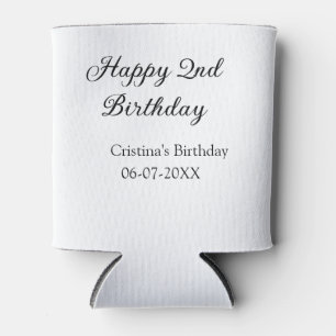 Rafraîchisseur Pour Canette calligraphie simple minimum heureux 2e anniversair