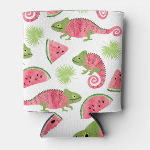 Rafraîchisseur Pour Canette Caméléons tropicaux, pastèques : motif mignon